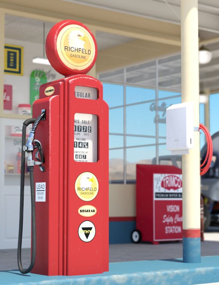 Old Gas Station Ez Render